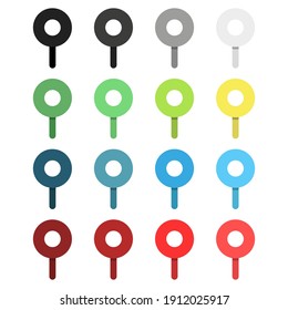 Set of pointer icons. Vector illustration in flat design