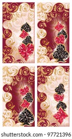 Set poker banners, vector illustration
