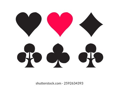 Set of Poker Card Suit Icons