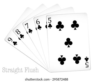 Set of poker cards in black