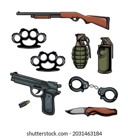 Satz von Polizeielementen, Vektorgrafik