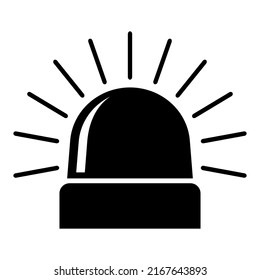 A set of police flashing lights, vector. The icon is black, the sirens of ambulances. Emergency Badges