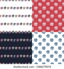 Set. Polka dot. Hand drawing. Vector illustration with patterns.