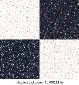 Set. Polka dot. Vector illustration of seamless patterns.