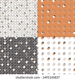 Set. Polka dot. Vector illustration with patterns.