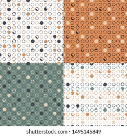 Set. Polka dot. Vector illustration with patterns.