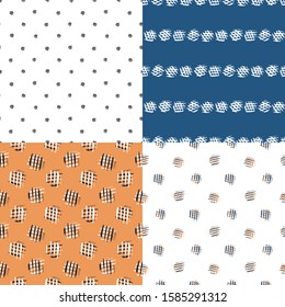 Set. Polka dot. Vector illustration with patterns.