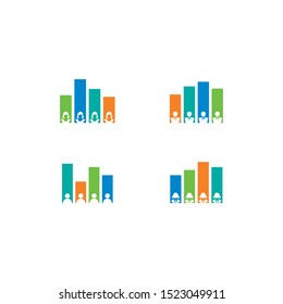 Set of Polling chart vector icon illustration design 