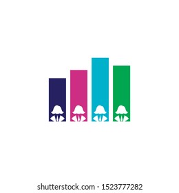 Set of Polling chart vector icon illustration design 