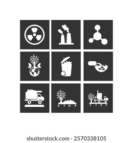 Set of Pollution Icon High Res Illustrations vector based drawing Vol 02