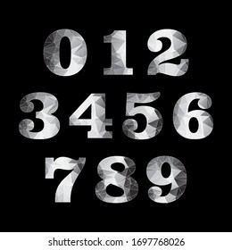 Set Polygon Number From 0 to 9 Vector Illustration