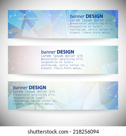 Set with polygonal abstract shapes, circles, lines and triangles.