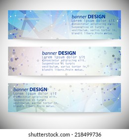 Set with polygonal abstract shapes, circles, lines and triangles.