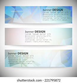 Set with polygonal abstract shapes, circles, lines and triangles.