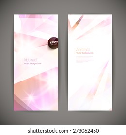 Set of polygonal geometric backgrounds for modern design