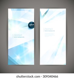 Set of polygonal geometric backgrounds for modern design