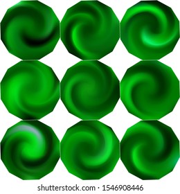 Set of polygonal modern backgrounds. Holographic style of 90th, 80th. Trendy soft color pastel. Green fluid colorful gradient shapes for your mobile app and screens.