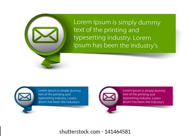 set of polygonal origami email banners. Place your text here