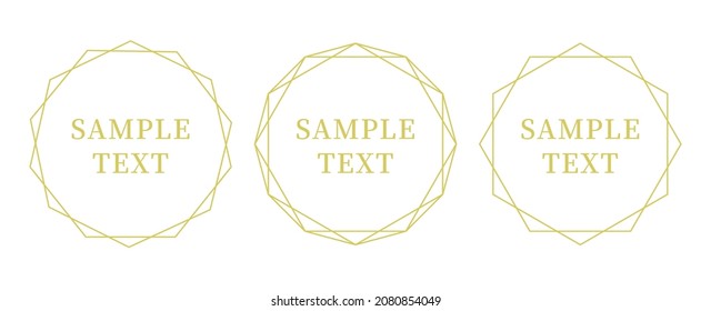 A set of polygons, geometric shapes frames and background illustrations. Color version. EPS data is CMYK color, JPG or PNG data is RGB color.