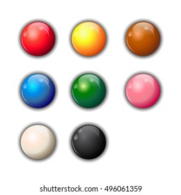 Set Realistic Glass Ball Vector Illustrator Stock Vector (Royalty Free ...