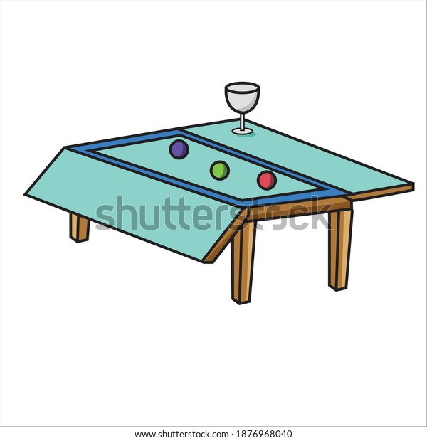 Set Pool Table Clip Art Illustration Stock Vector (Royalty Free ...