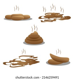 set of poop with various shapes
