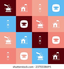 Set pop art Anvil and hammer, Smithy workshop interior, Rasp metal file and Blacksmith anvil tool icon. Vector