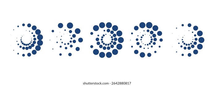 Set of pop art circles. Shapes dots pattern in pop art style. Abstract modern stylish texture. Vector illustration geometric pattern. Round design elements for your content.