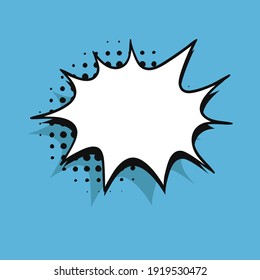 Set von Pop-Art-Sprachblasen ohne Text. Cartoon-Stil Vektorgrafik von Frames. Comicgrafik auf blauem Hintergrund