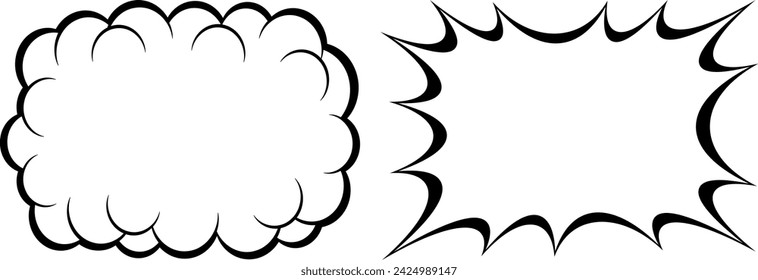 A set of pop and cute speech bubbles