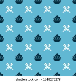 Set Popcorn in bowl and Ice cream on seamless pattern. Vector