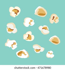 set of popcorn vector flat  design