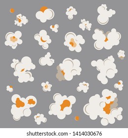Set of popcorn vector illustration isolated