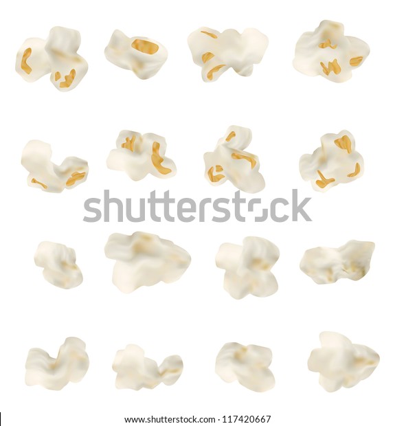 Set Popcorn Vector Object Stock Vector (Royalty Free) 117420667 ...