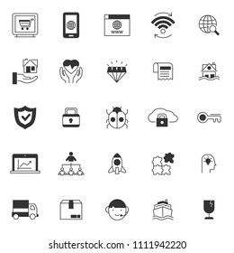 set of popular business or finance icon, with black fill and editable stroke, use for web and presentation pictogram asset , website,  marketing, ecommerce, startup, simple outline.