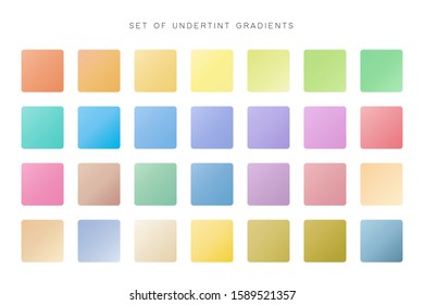 Set of Popular Gradients Color Background