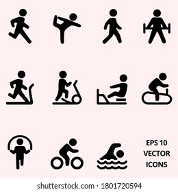 Set of popular sport activities in our live 