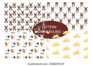 set of popular trend animal pattern background design. textile pr fabric