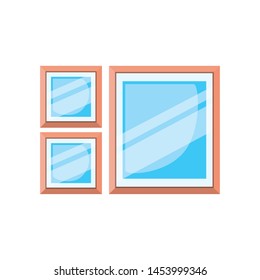 set of portrait white background isolated icon