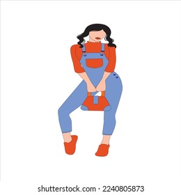 Set of portraits of women of different gender and age. Diversity. Vector flat illustration. Avatar for a social network. Vector flat illustration