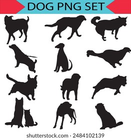 Set of poses for the animation of the dog. The dog is running. Red dog symbol of the year 