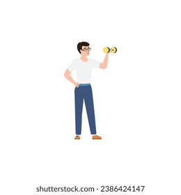 set of poses for men doing activities collection