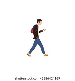 set of poses for men doing activities cartoon