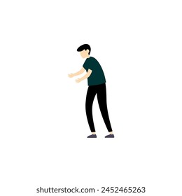 set of poses of people in black pants person