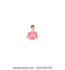 set of poses of people in pink clothes adult
