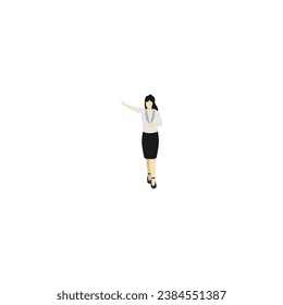 set of poses of people in white shirts style