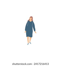 set of poses of people working in cream colored clothes set