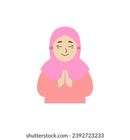 set of poses of women with hijabs and very beautiful arabic