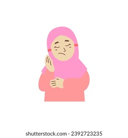 set of poses of women with hijabs and very beautiful design