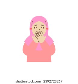 set of poses of women with hijabs and very beautiful islamic